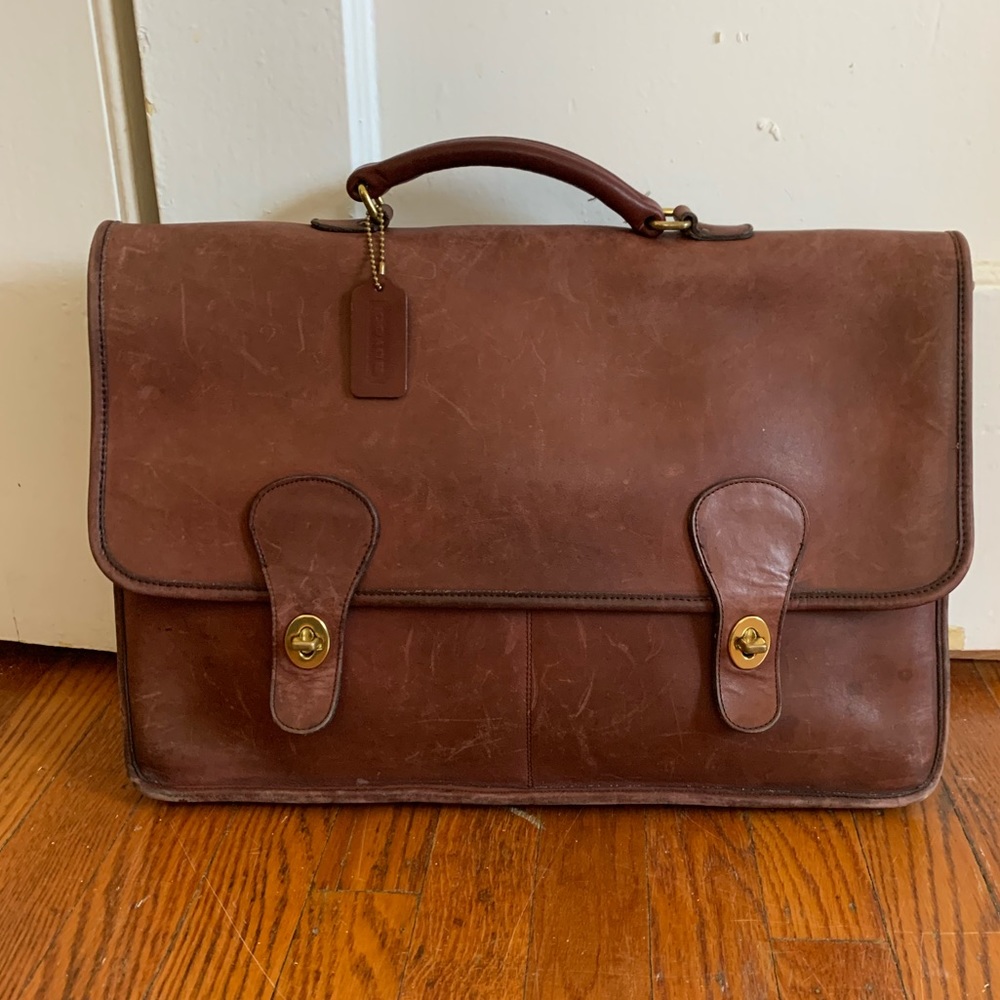 Vintage Coach Made in the US Diplomat Briefcase